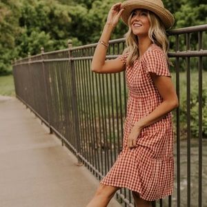 COPY - Roolee red/white gingham dress!